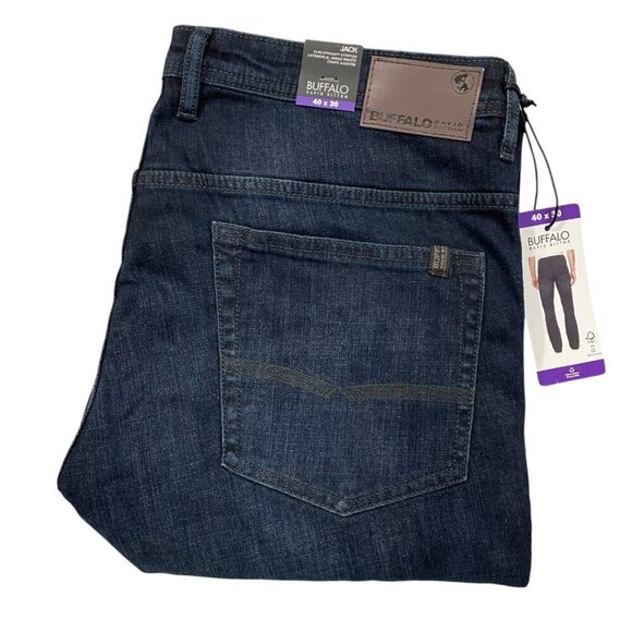 NEW Mens Buffalo David Bitton Straight Leg Jack Jeans | Dark Denim - Picture 4 of 6